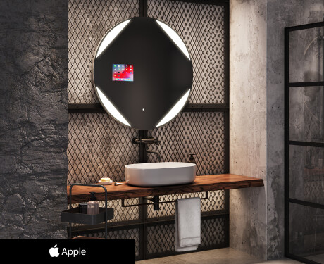 Okruglo Ogledalo s LED rasvjetom SMART L114 Apple #1