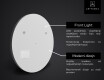 Okruglo Ogledalo s LED rasvjetom SMART L114 Apple #2