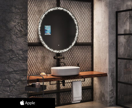Okruglo Ogledalo s LED rasvjetom SMART L115 Apple #1
