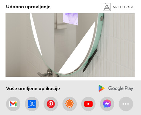 Okruglo Ogledalo s LED rasvjetom SMART L114 Samsung #3