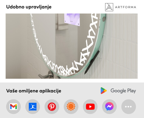 Okruglo Ogledalo s LED rasvjetom SMART L115 Samsung #3