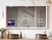 Zaobljeno Moderno LED Ogledalo s iPad Displine L146 okvirom