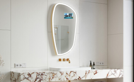 Nepravilan Ogledalo Sa LED Rasvjetom SMART I222 Google