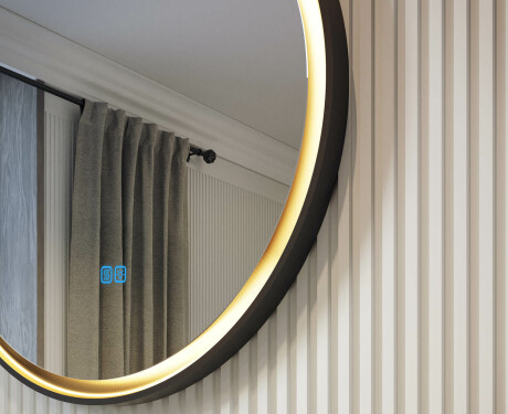 Okruglo ogledalo u metalnom okviru s LED osvjetljenjem #2