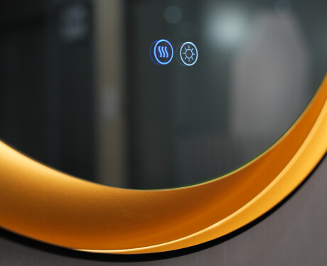 Okruglo ogledalo u metalnom okviru s LED osvjetljenjem #5