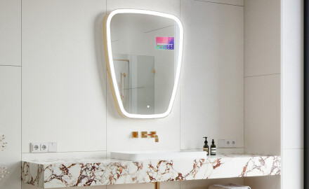 Nepravilan Ogledalo Sa LED Rasvjetom SMART Z222 Google