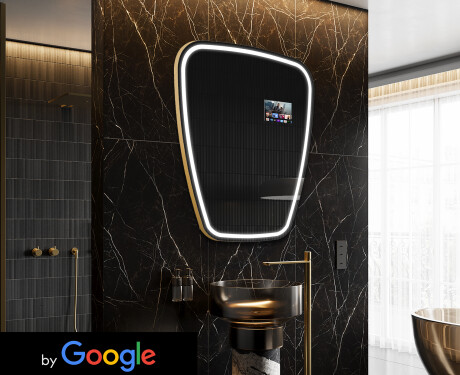 Nepravilan Ogledalo Sa LED Rasvjetom SMART Z223 Google