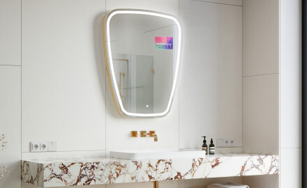Nepravilan Ogledalo Sa LED Rasvjetom SMART Z223 Google