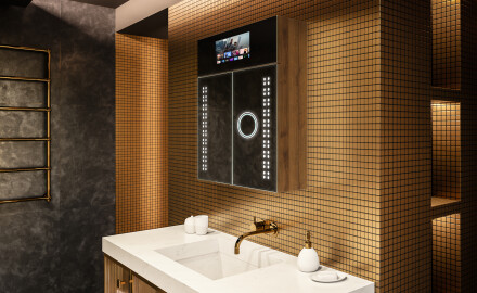 Smart Ormarić S LED Pozadinskim Osvjetljenjem - L55 Sarah 66,5 x 72cm