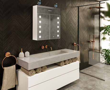 Ormarić S Led Pozadinskim Osvjetljenjem - L06 Emily 66,5 x 72cm #10