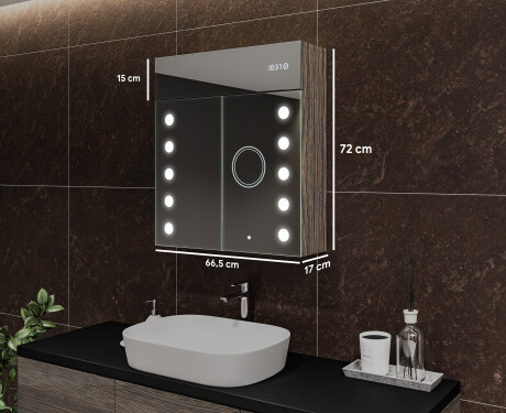 Ormarić S Led Pozadinskim Osvjetljenjem - L06 Emily 66,5 x 72cm #2