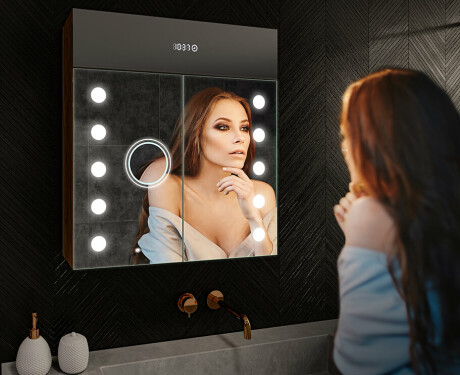 Ormarić S Led Pozadinskim Osvjetljenjem - L06 Emily 66,5 x 72cm #9