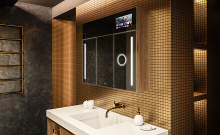 Smart Ormarić S LED Pozadinskim Osvjetljenjem - L02 Sarah 100 x 72cm
