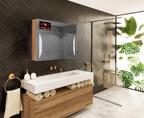 Smart Ormarić S LED Pozadinskim Osvjetljenjem - L27 Sarah 100 x 72cm #6