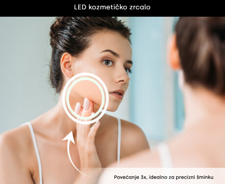 Zaobljeno Moderno LED Ogledalo s iPad Displine L141 okvirom #6