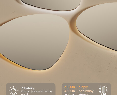 Dizajnersko LED ogledalo za kupaonicu 120x70 cm s hladnom LED bojom 7000 K, toplom LED bojom 3000 K ili neutralnom LED bojom 4500 K #2