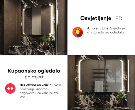 Ogledalo s LED rasvjetom L144 #5