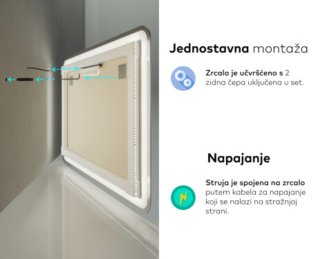 Ogledalo s LED rasvjetom L145 #10