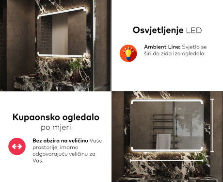 Ogledalo s LED rasvjetom L145 #5