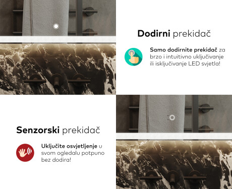 Ogledalo s LED rasvjetom L145 #9